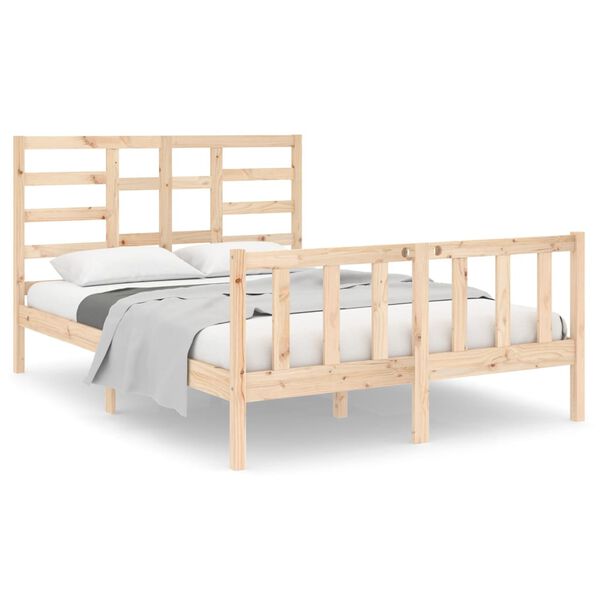 vidaXL Cadre de lit sans matelas bois massif 120x190 cm
