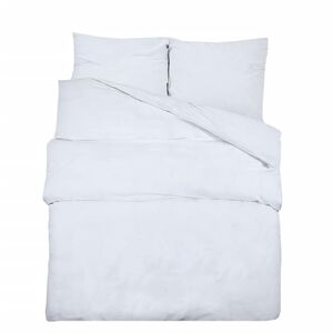 vidaXL Ensemble de housse de couette Blanc 225x220 cm Coton