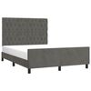 vidaXL Cadre de lit sans matelas gris fonc&eacute; 140x200 cm velours