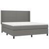 vidaXL Sommier &agrave; lattes de lit matelas LED Gris fonc&eacute; 180x200 cm Tissu