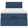 VidaXL Cadre de lit ottoman avec matelas bleu 80x200 cm tissu