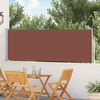 vidaXL Auvent lat&eacute;ral r&eacute;tractable de patio 100x500 cm Marron