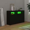 vidaXL Buffet avec lumières LED noir 115,5x30x75 cm