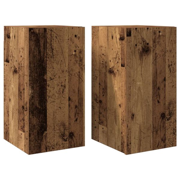 vidaXL Meubles TV 2 pcs vieux bois 30,5x30x60 cm bois d'ing&eacute;nierie