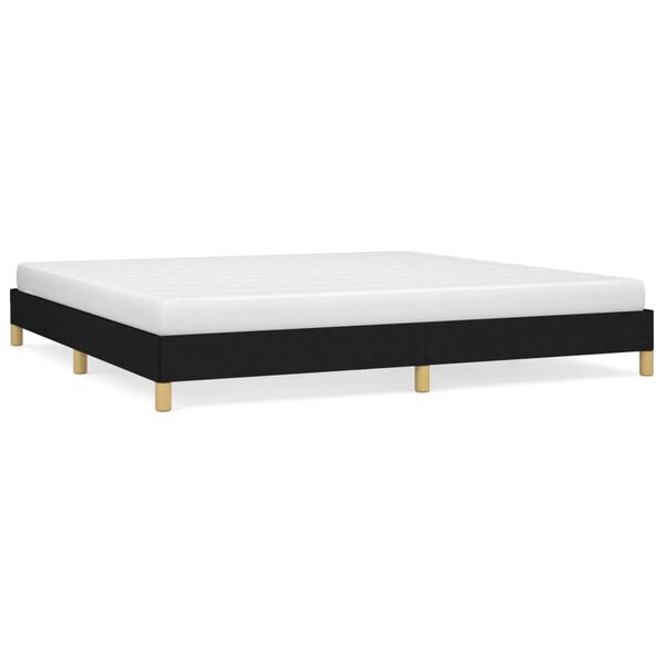 vidaXL Cadre de lit sans matelas noir 200x200 cm tissu