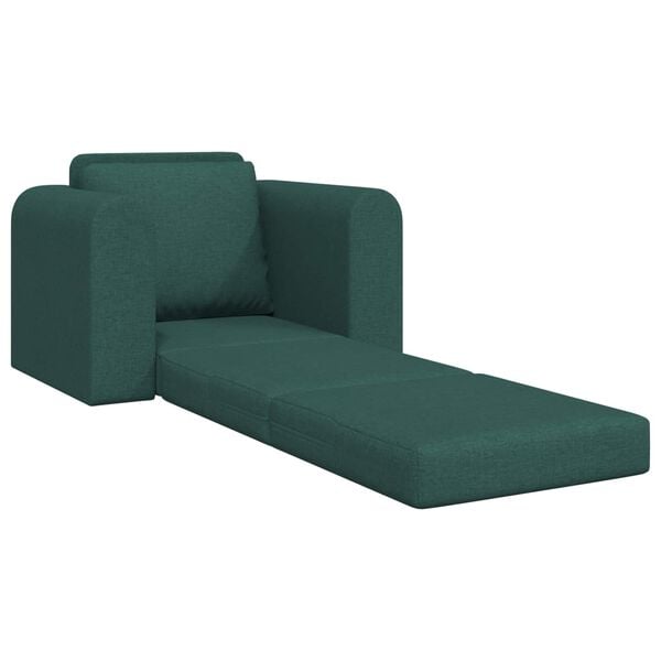 vidaXL Canap&eacute;-Lit Vert fonc&eacute; 98 x 71 x 83 cm tissu