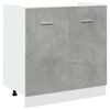 vidaXL Meuble sous-&eacute;vier Lyon gris b&eacute;ton 80x46x81,5 cm
