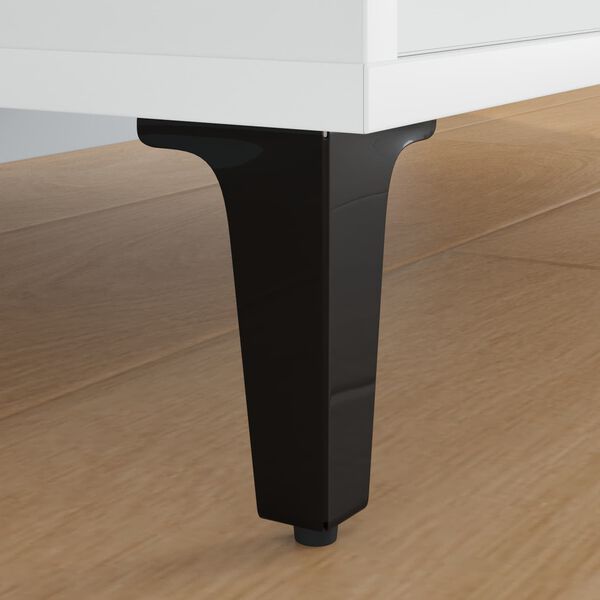 vidaXL Pieds de meuble 12 pcs Noir 5,5 x 5,5 x 10 cm Fer