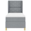 vidaXL Lit &agrave; ressorts avec matelas gris fonc&eacute; 90x190 cm Gris clair