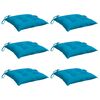 vidaXL Coussins de palette lot de 6 bleu clair 50x50x7 cm tissu oxford