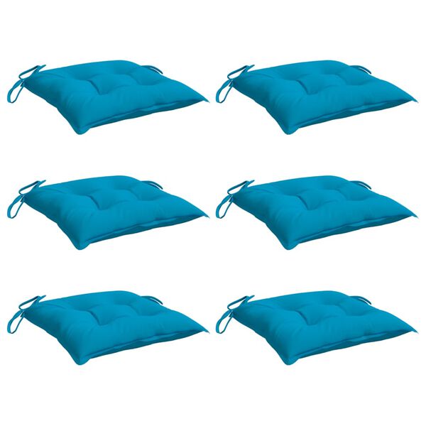 vidaXL Coussins de palette lot de 6 bleu clair 50x50x7 cm tissu oxford