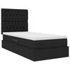 vidaXL Lit avec rangement et matelas Noir 90 x 200 cm Polyester