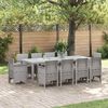 vidaXL Ensemble de salle &agrave; manger pour jardin 11 pcs Gris clair