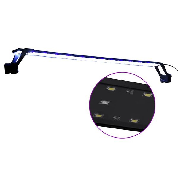 vidaXL Lampe &agrave; LED d'aquarium avec pinces 90-105 cm Bleu et blanc