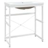 vidaXL Cadre de lavabo de salle de bain vasque &agrave; encastrer Blanc Fer