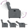 vidaXL Fauteuil inclinable Gris Similicuir