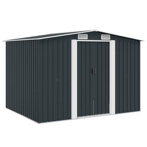 vidaXL Abri de stockage pour jardin Anthracite M&eacute;tal 257x205x178 cm