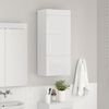 vidaXL Armoire murale de salle de bain avec porte TULUM Blanc brillant
