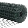vidaXL Cl&ocirc;ture avec poteau Vert 0,4 x 25 m Acier et PVC