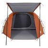 vidaXL Tente de camping tunnel 4 personnes gris et orange imperm&eacute;able