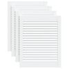vidaXL Portes d'armoire &agrave; persiennes 4pcs blanc 61,5x49,4cm pin massif