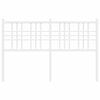 vidaXL T&ecirc;te de lit m&eacute;tal blanc 140 cm