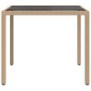 vidaXL Table de jardin pour repas Beige 90 x 90 x 75 cm polyrotin