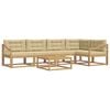 vidaXL Ensemble de canap&eacute;s d'ext&eacute;rieur 6 pc Blanc et Beige Polyester