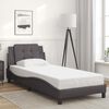 vidaXL Cadre de lit sans matelas Zadar gris 80x200 cm similicuir