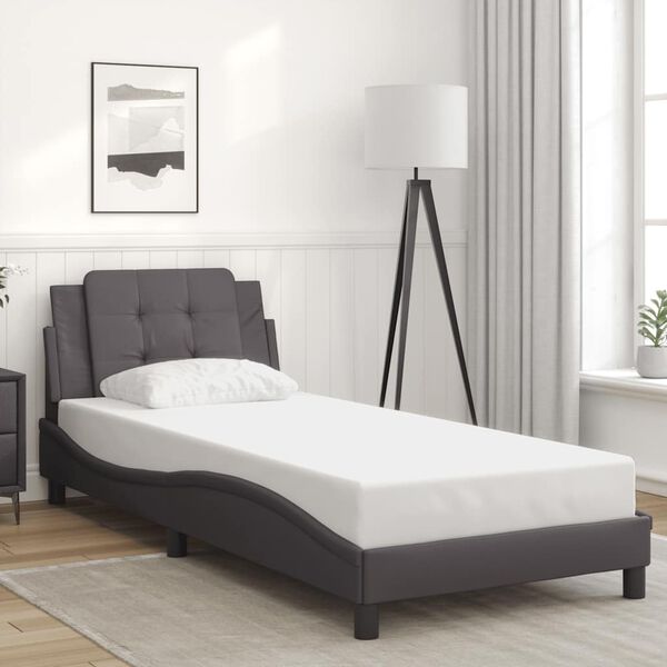 vidaXL Cadre de lit sans matelas Zadar gris 80x200 cm similicuir