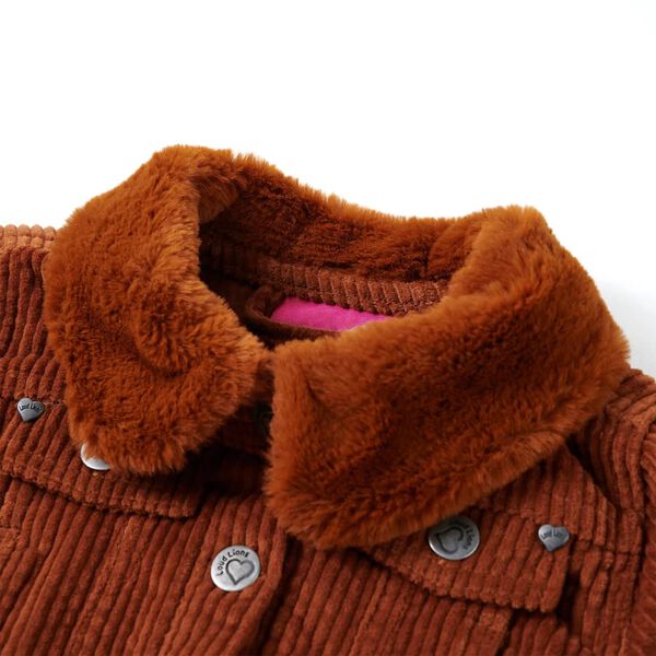 Veste pour enfants velours côtelé cognac 128