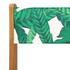 vidaXL Ensemble de bistro 3 pcs motif de feuilles tissu et bois massif