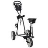vidaXL Trolley de Golf avec Si&egrave;ge Noir et Blanc 100 x 60 x 130 cm Fer