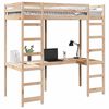 vidaXL Cadre de lit mezzanine Naturel 90 x 190 cm Pin massif