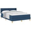 vidaXL Lit &agrave; ressorts avec matelas Bleu 200 x 140 cm Polyester