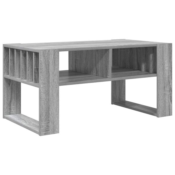 vidaXL Table basse Gris Sonoma 92 x 49,5 x 45 cm Bois d'ing&eacute;nierie