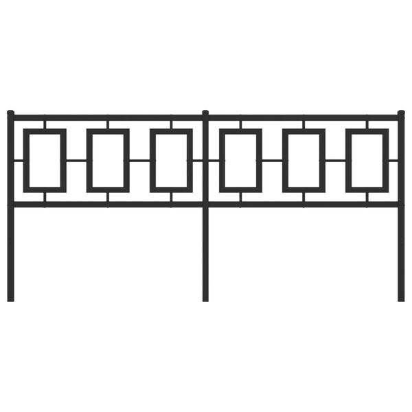 vidaXL Tête de lit métal noir 180 cm