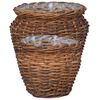 vidaXL Panier de Plante avec stockage 2 pcs Marron Rattan Lacak