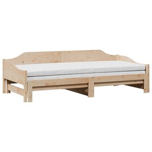 vidaXL Lit de jour et lit gigogne sans matelas 90x200 cm bois massif