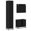 vidaXL Ensemble de mobilier de salle de bain 3 pcs Ch&ecirc;ne noir