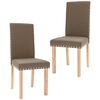 vidaXL Chaises &agrave; manger lot de 2 taupe tissu