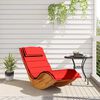 vidaXL Chaise longue &agrave; bascule avec coussin en bois massif d'acacia