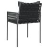 vidaXL Chaises de jardin avec coussins lot de 6 noir 54x61x83 cm rotin
