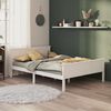 vidaXL Cadre de lit sans matelas blanc bois de pin massif 160x200 cm