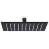 vidaXL Pomme de douche pluie Acier inoxydable 20x20 cm Carr&eacute;e Noir