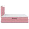 vidaXL Lit avec rangement et matelas Rose 160 x 200 cm Velours