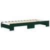 vidaXL Lit de jour avec gigogne et matelas vert fonc&eacute; 90x200cm velours