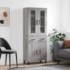 vidaXL Buffet haut Sonoma gris 69,5x34x180 cm Bois d'ing&eacute;nierie