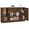 vidaXL Buffets 3 pcs Ch&ecirc;ne marron Bois d'ing&eacute;nierie