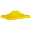 vidaXL Toit de tente de réception 4,5x3 m Jaune 270 g/m²